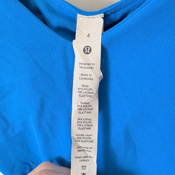 Lululemon Align Onesie 8" Poolside Blue Size 4 - Picture 8 of 8
